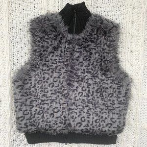 Faux Fur Leopard Vest